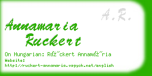 annamaria ruckert business card